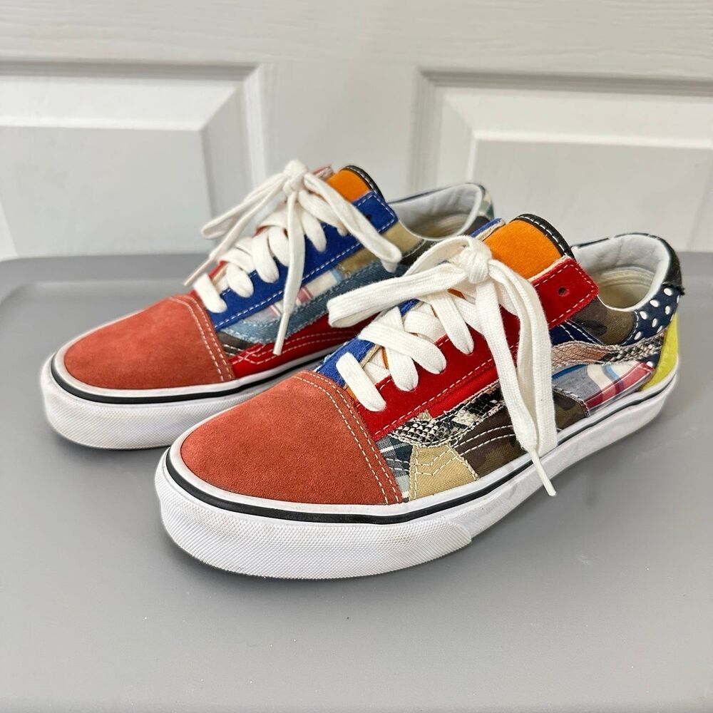 Vans Old Skool Size? Factory Floor Patchwork Size 5.5 (Fits Women’s 7)